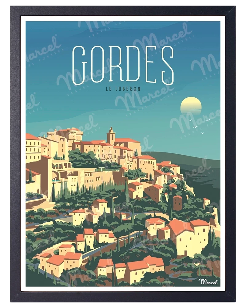 Affiche GORDES "Le Luberon"