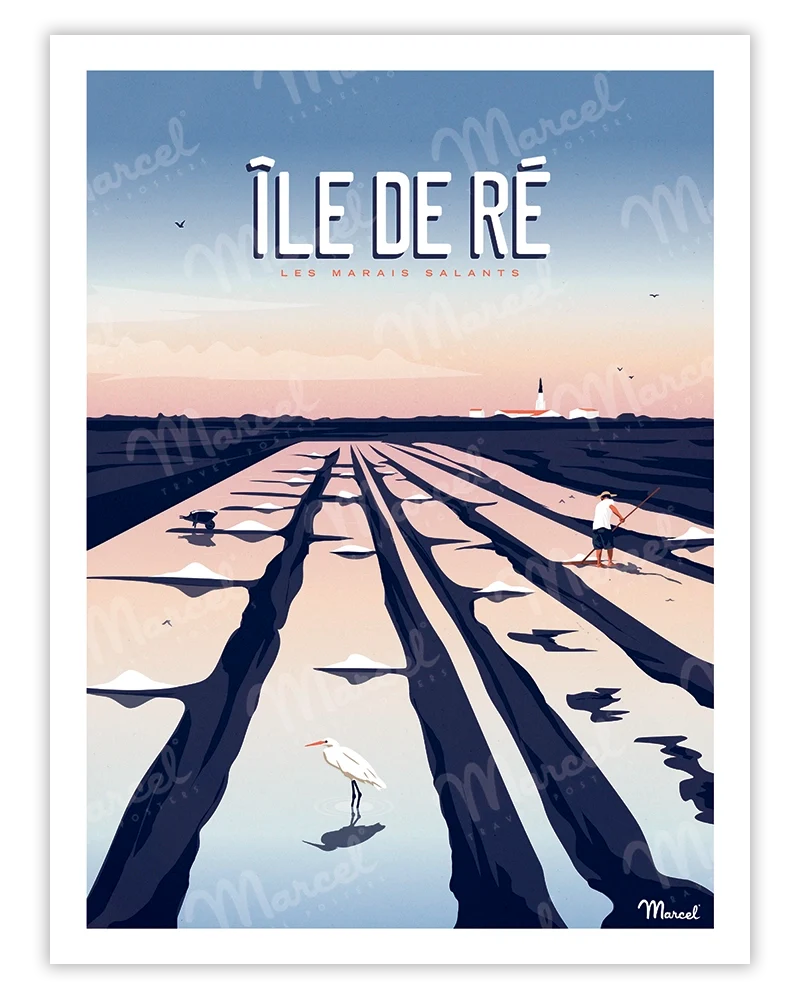Affiche ÎLE DE RÉ "Marais Salants"