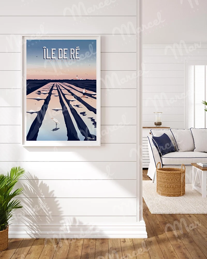 Affiche ÎLE DE RÉ "Marais Salants"