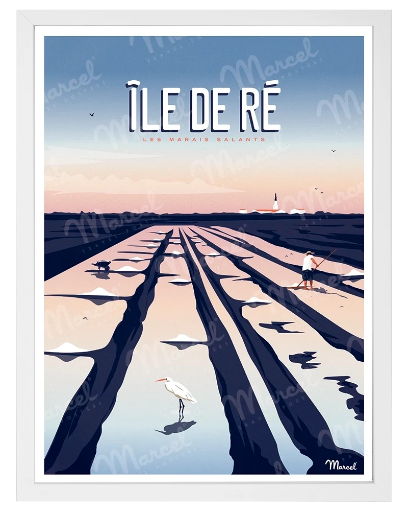 Affiche ÎLE DE RÉ "Marais Salants"
