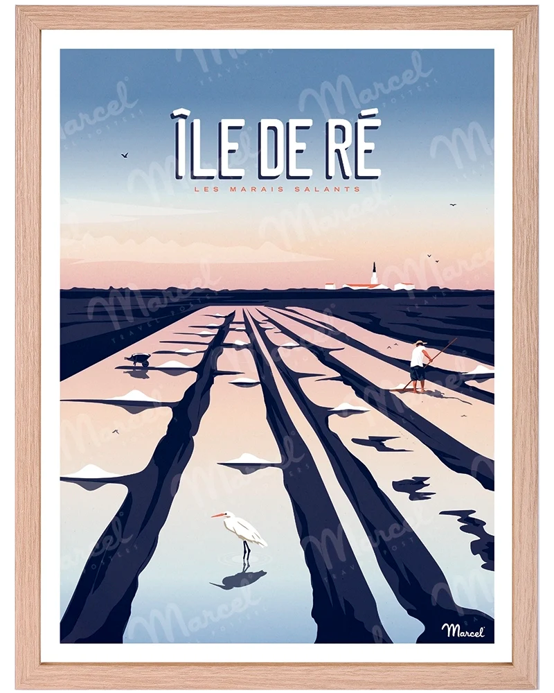 Affiche ÎLE DE RÉ "Marais Salants"