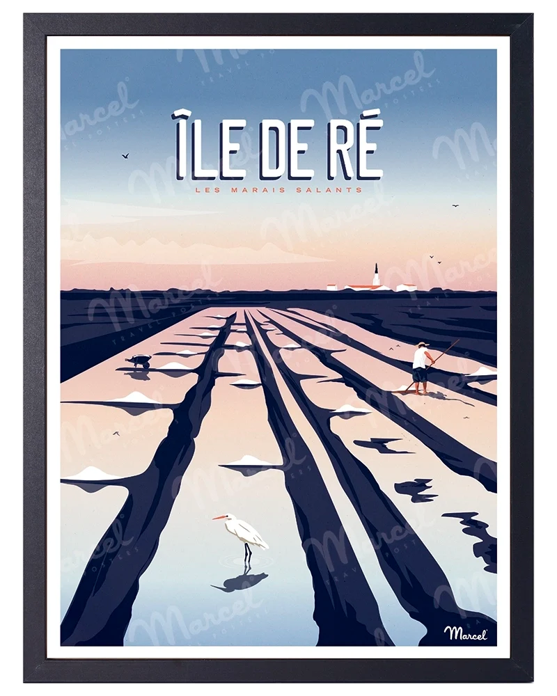 Affiche ÎLE DE RÉ "Marais Salants"
