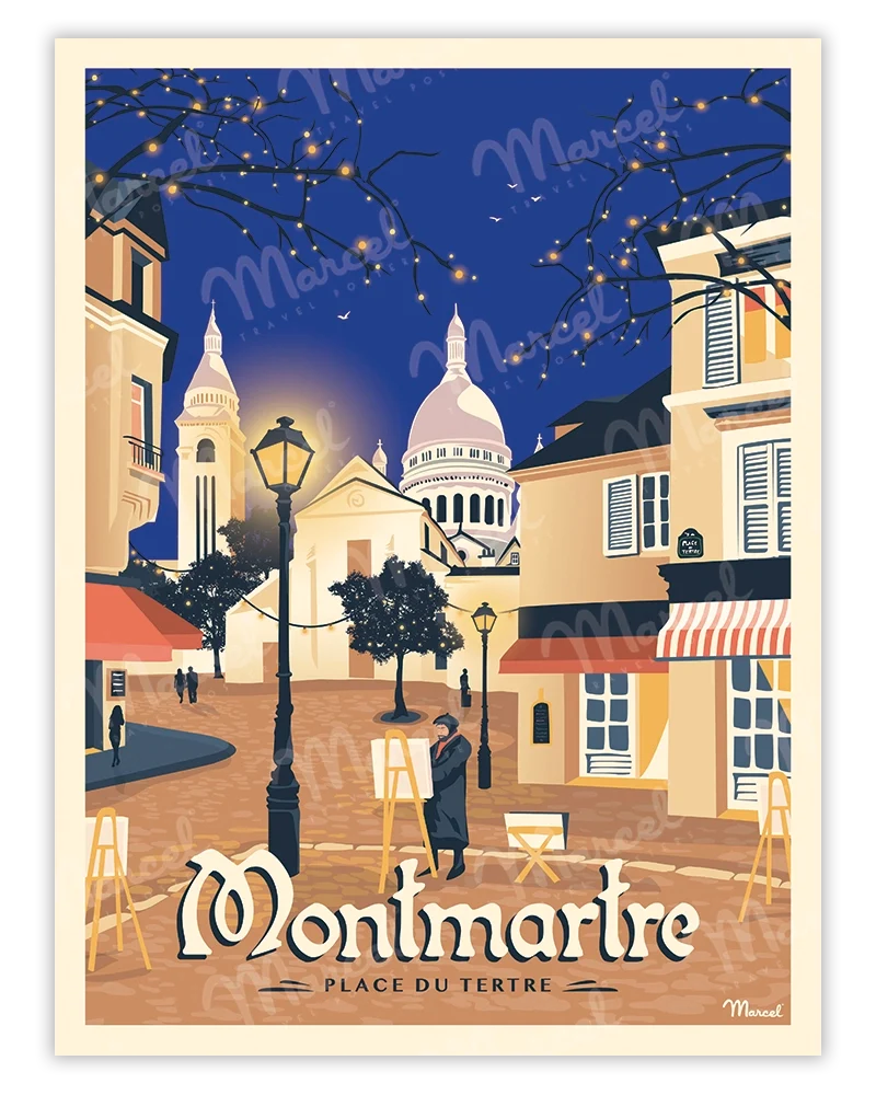 Affiche PARIS "Montmartre Place du Tertre"