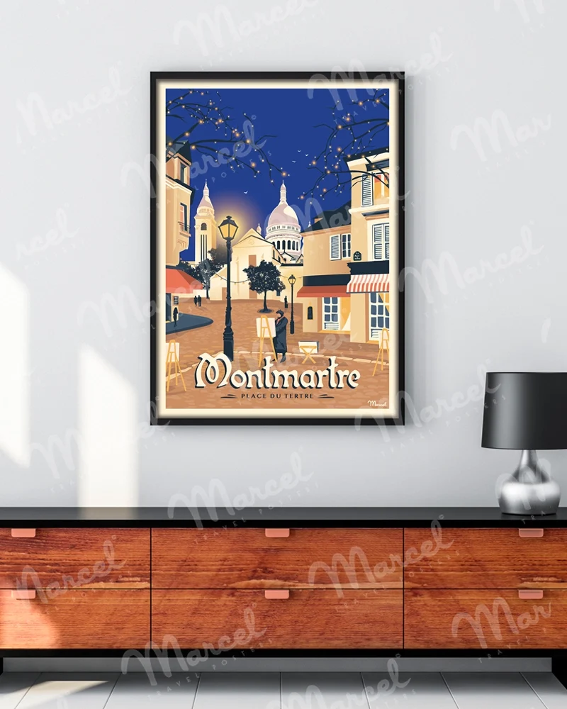 Affiche PARIS "Montmartre Place du Tertre"