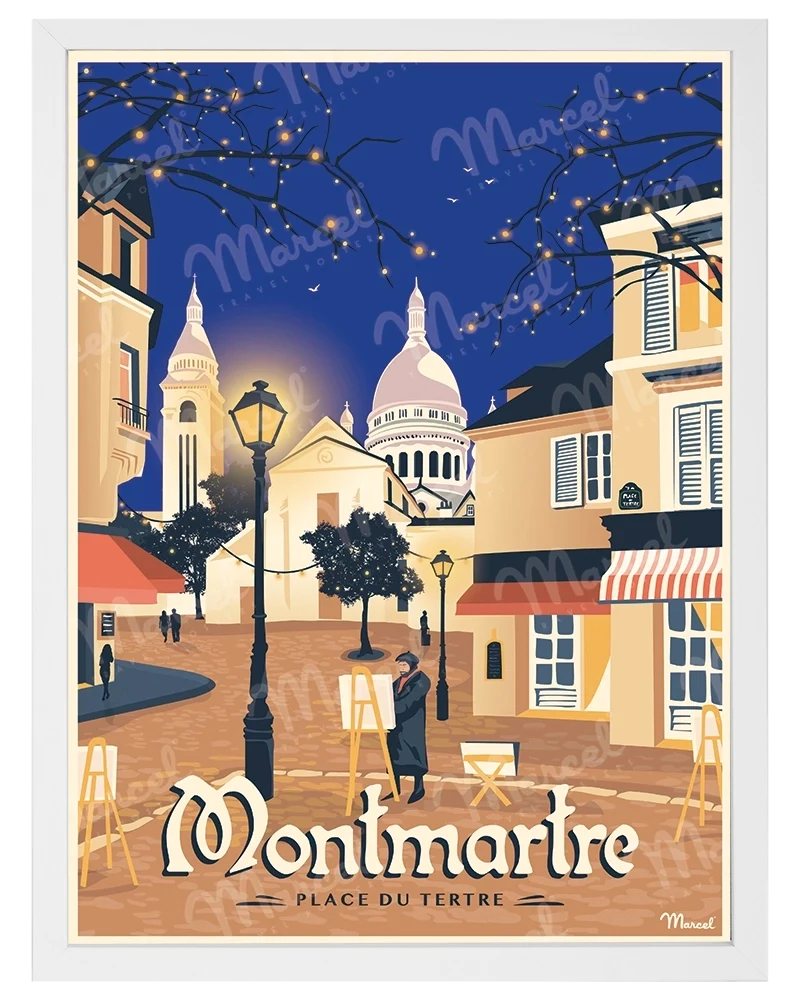 Affiche PARIS "Montmartre Place du Tertre"