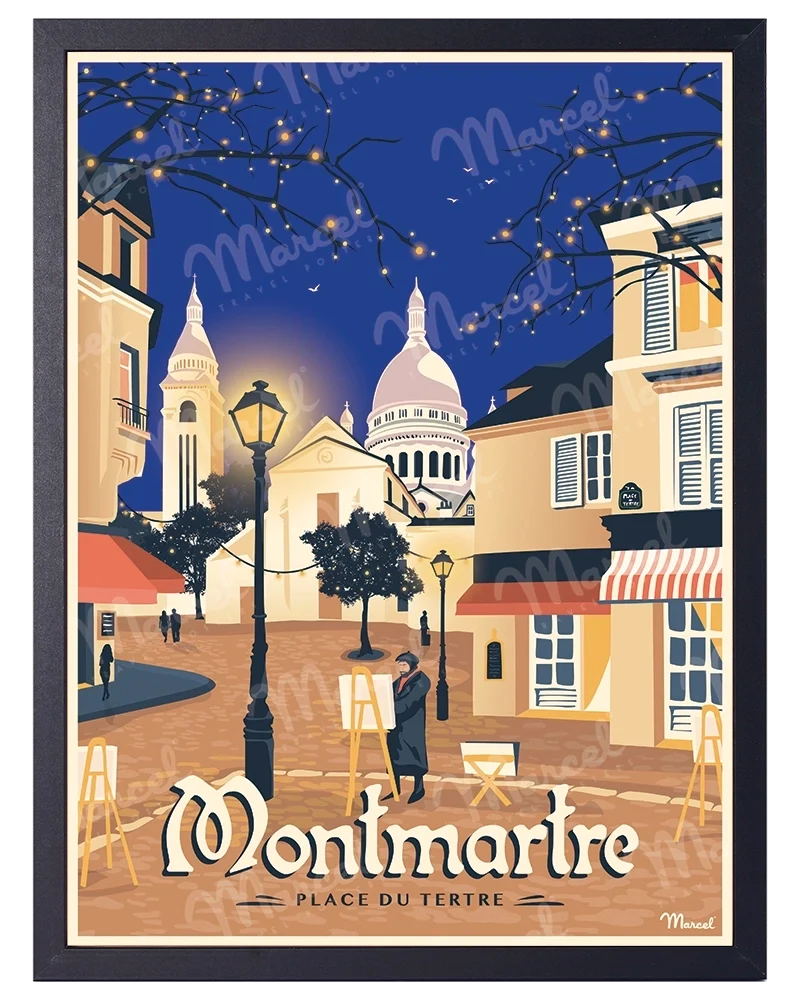 Affiche PARIS "Montmartre Place du Tertre"
