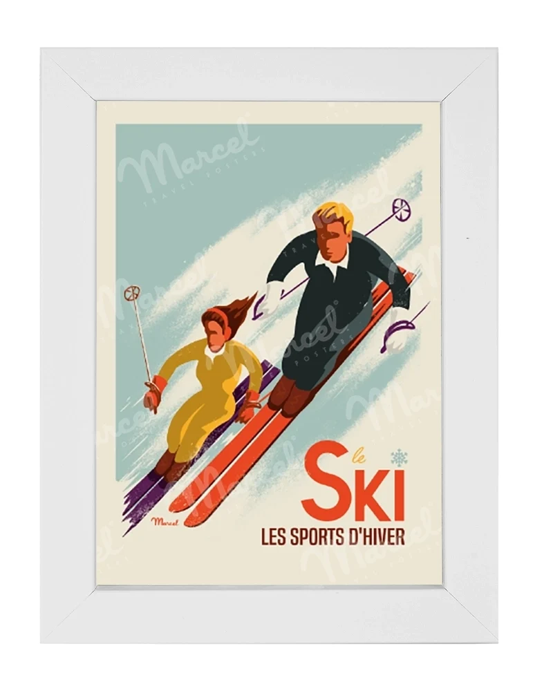 Carte Postale CLASSIC WINTER "Les Skieurs"