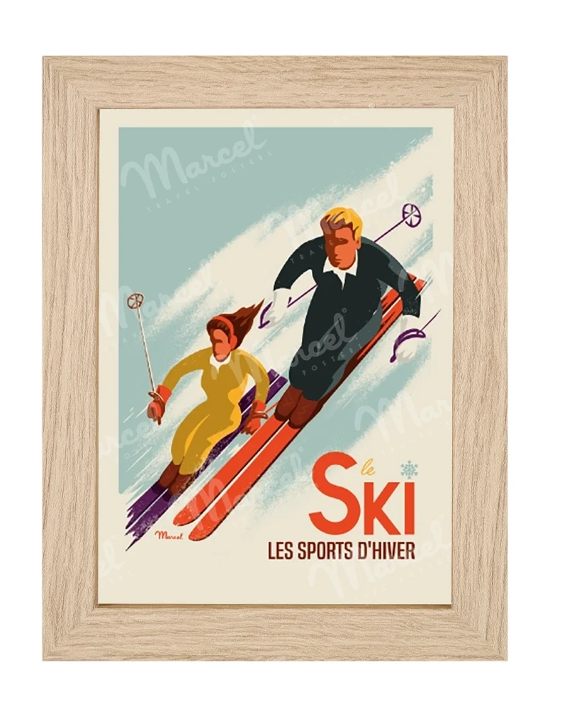 Carte Postale CLASSIC WINTER "Les Skieurs"