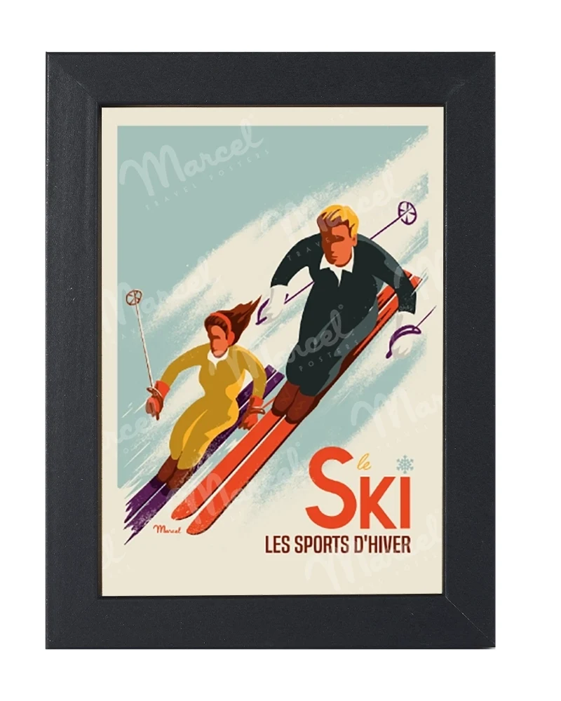 Carte Postale CLASSIC WINTER "Les Skieurs"