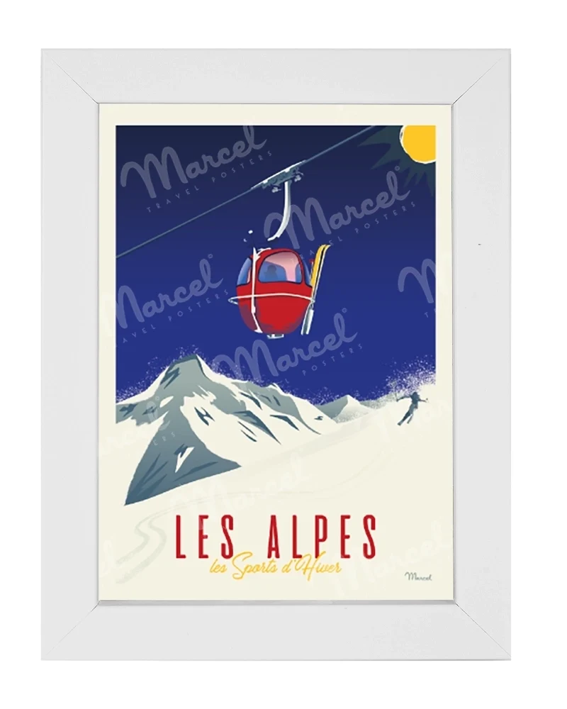 Carte Postale LES ALPES "La Télécabine"