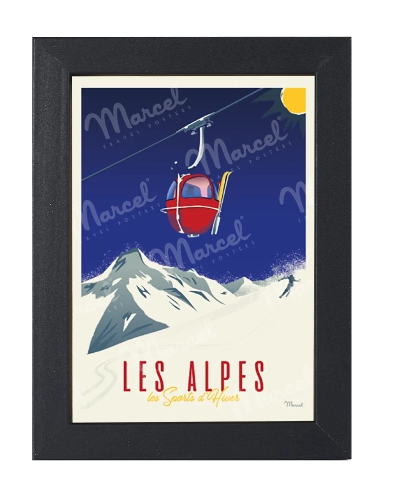 Carte Postale LES ALPES "La Télécabine"