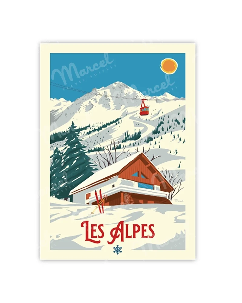 Carte Postale LES ALPES "Le Chalet"