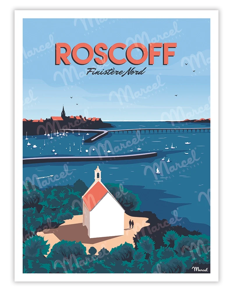 Affiche ROSCOFF "Finistère Nord"