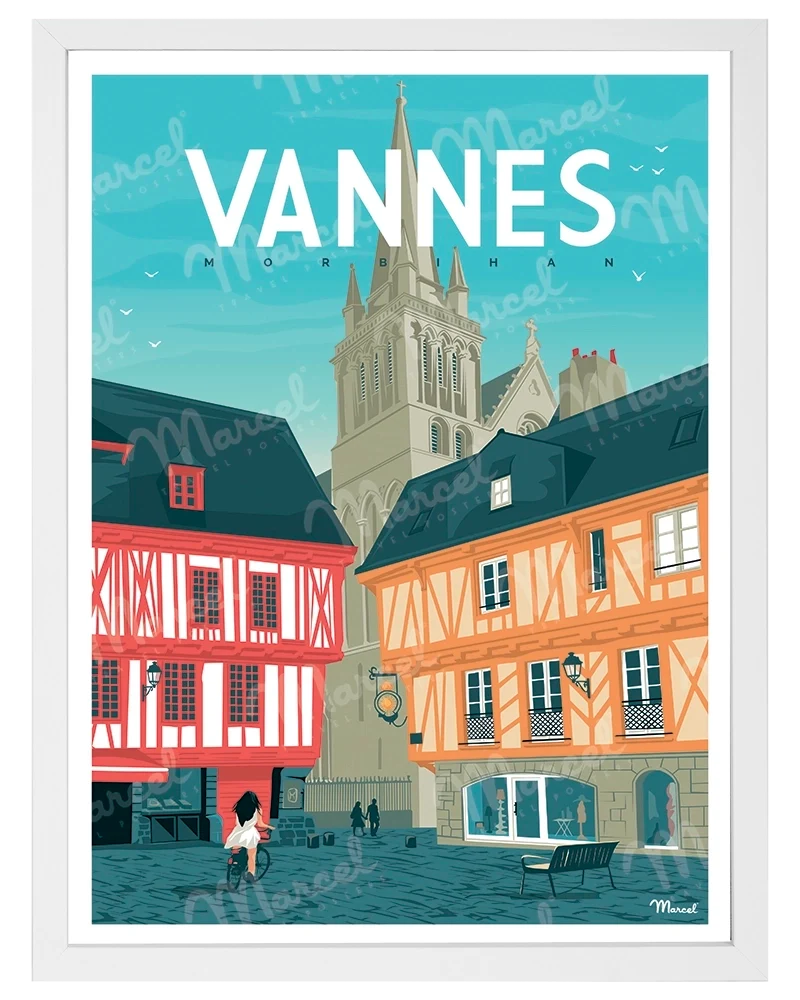 Affiche VANNES "Place Henri IV"