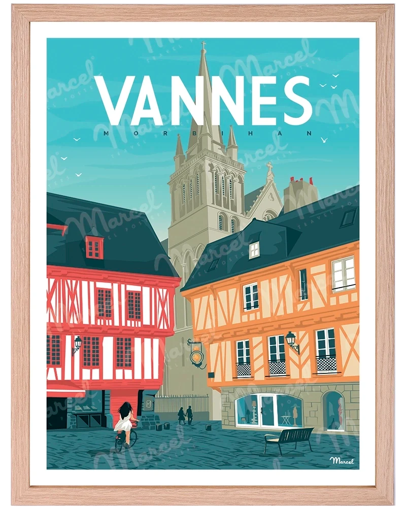 Affiche VANNES "Place Henri IV"