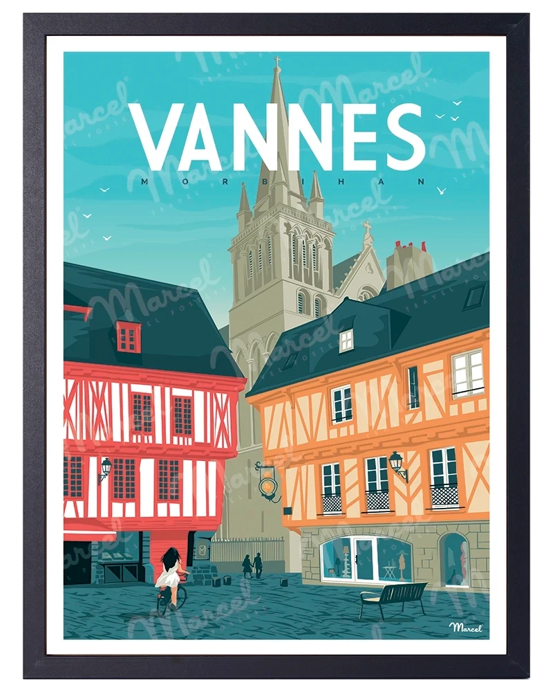Affiche VANNES "Place Henri IV"