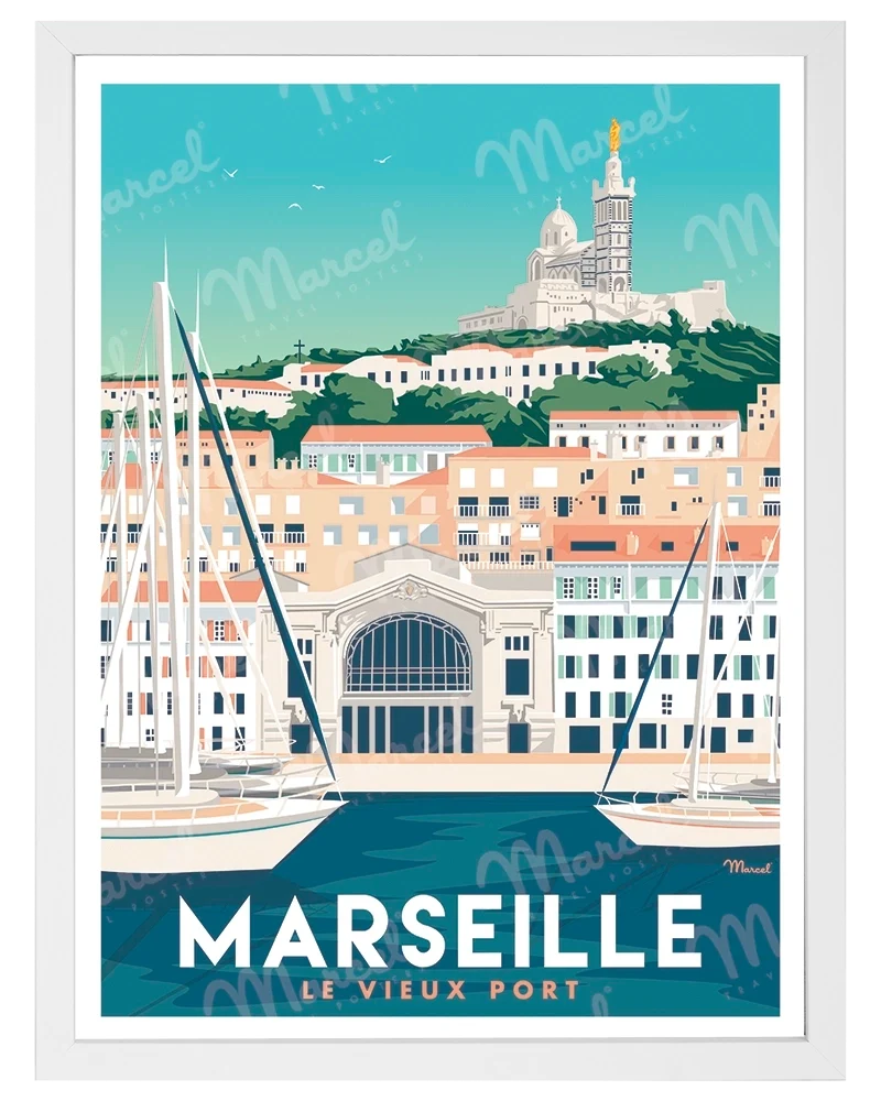 Affiche MARSEILLE "Le Vieux Port"