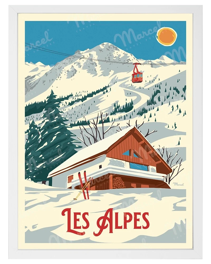 Affiche LES ALPES "Le Chalet"