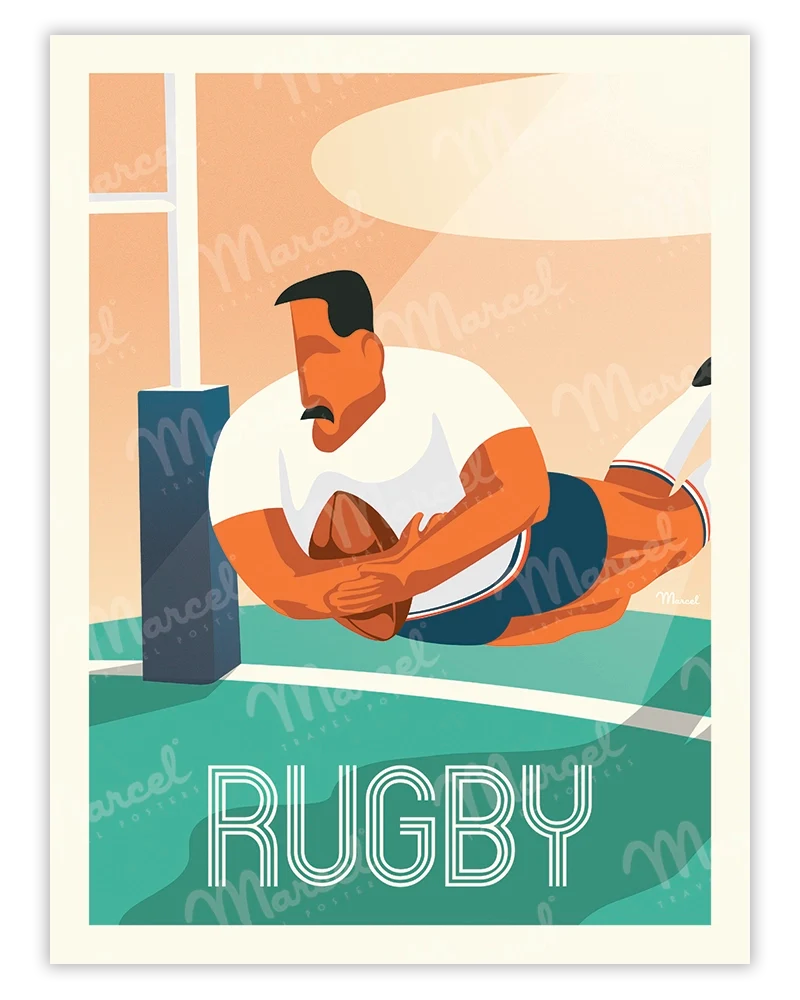 Affiche "Le Rugby"