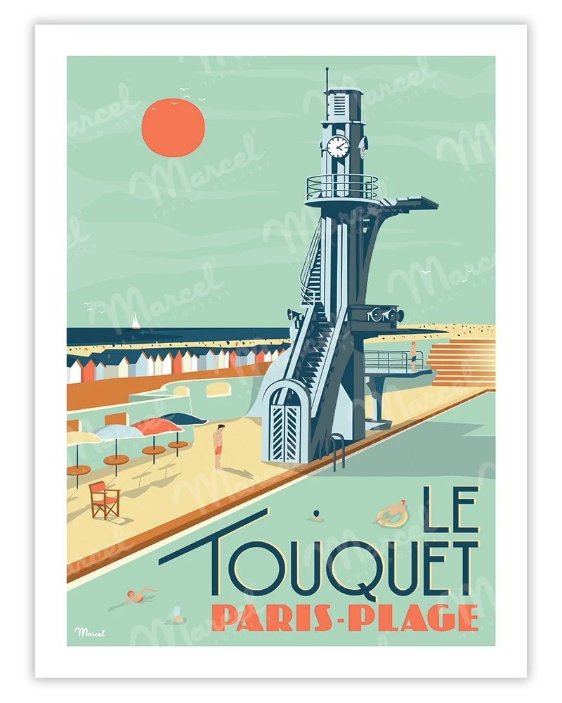 Affiche LE TOUQUET "Paris-Plage"