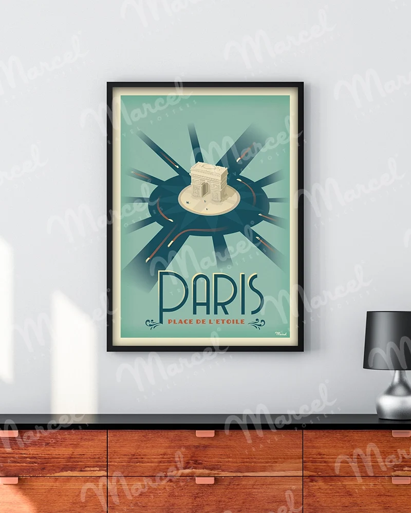 Affiche PARIS "Place de l'Étoile"