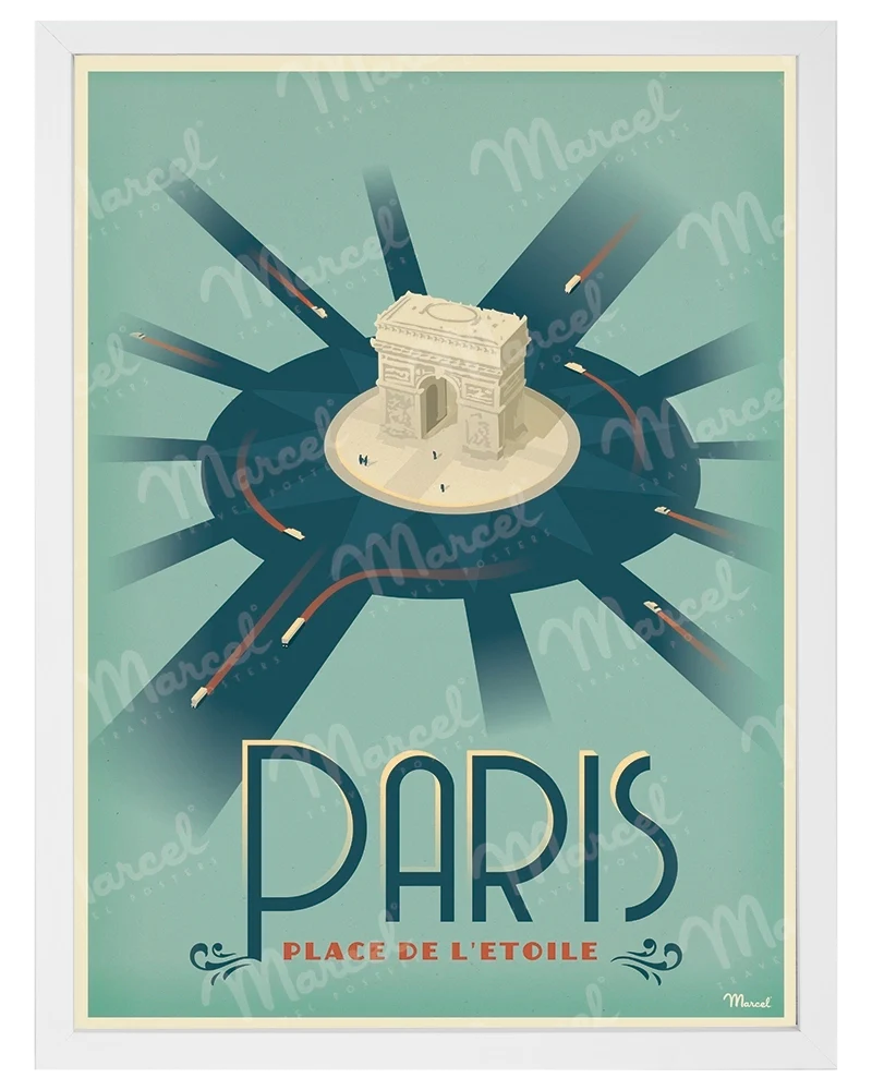 Affiche PARIS "Place de l'Étoile"