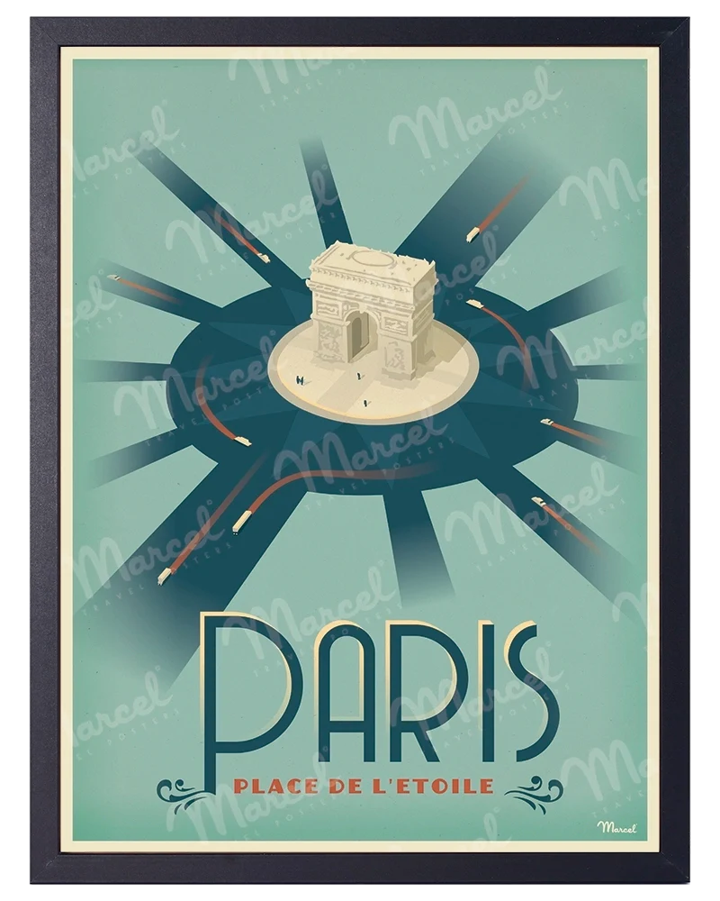 Affiche PARIS "Place de l'Étoile"