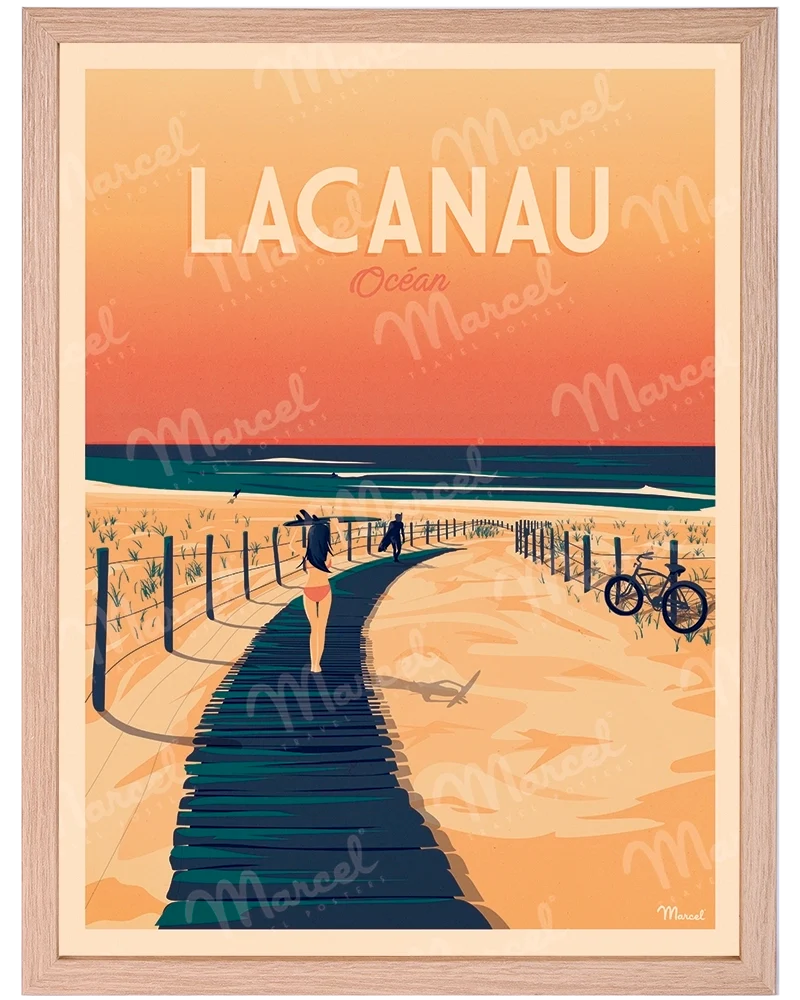 Affiche LACANAU "La Plage"
