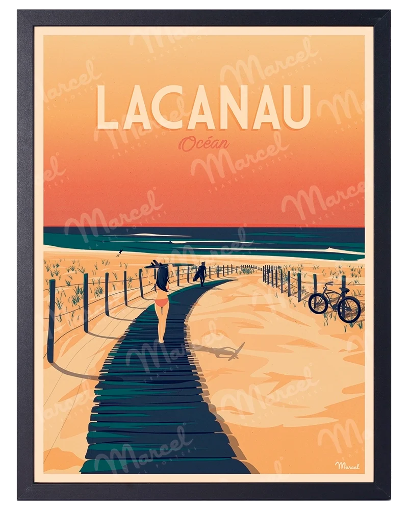Affiche LACANAU "La Plage"