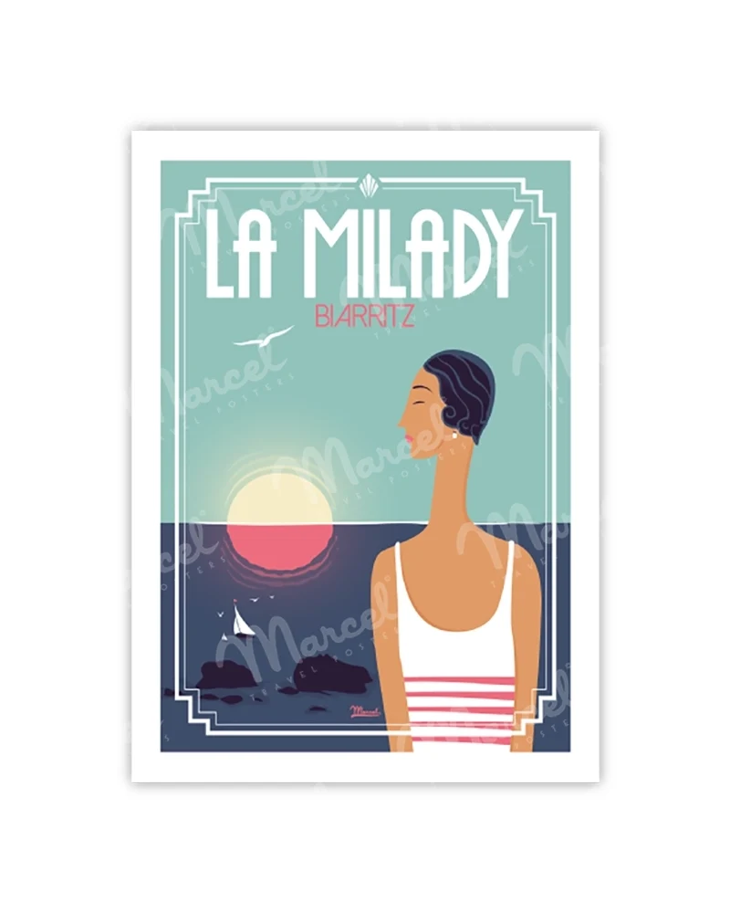 Carte Postale BIARRITZ "La Milady"