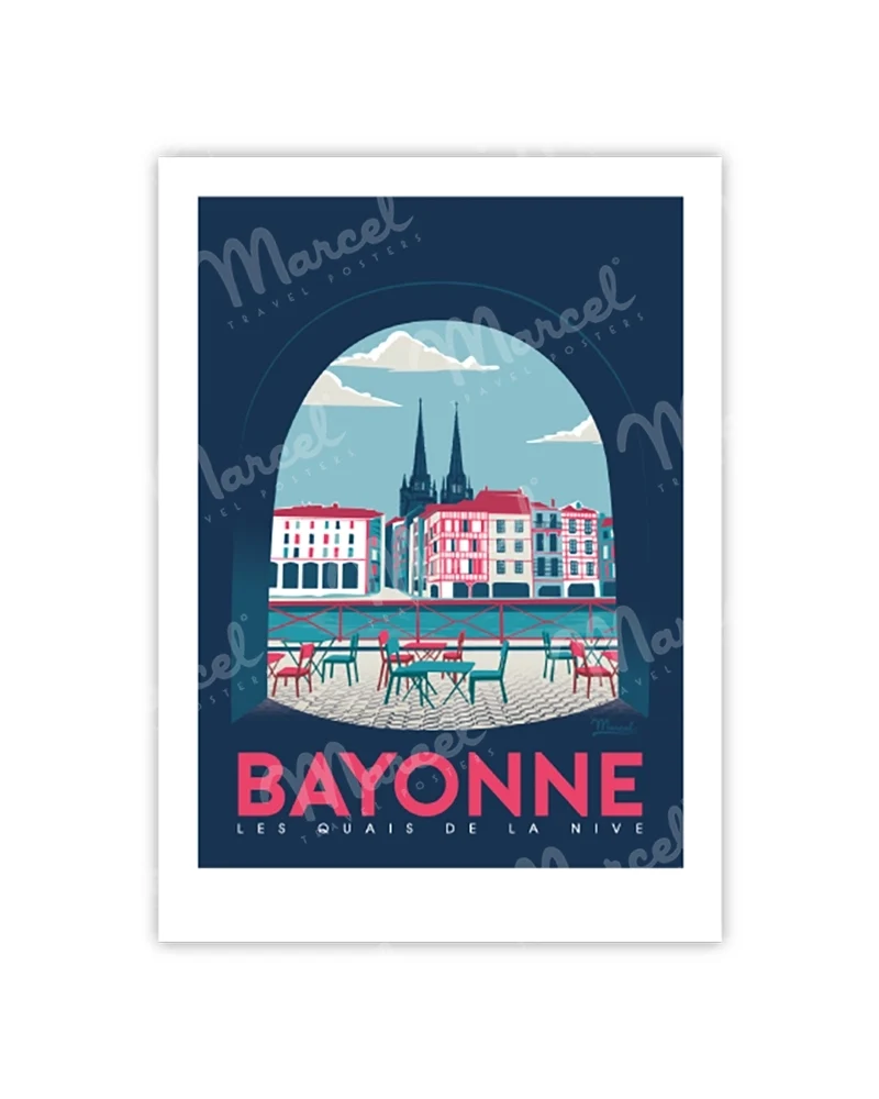 Carte Postale BAYONNE "Quais de Nive"