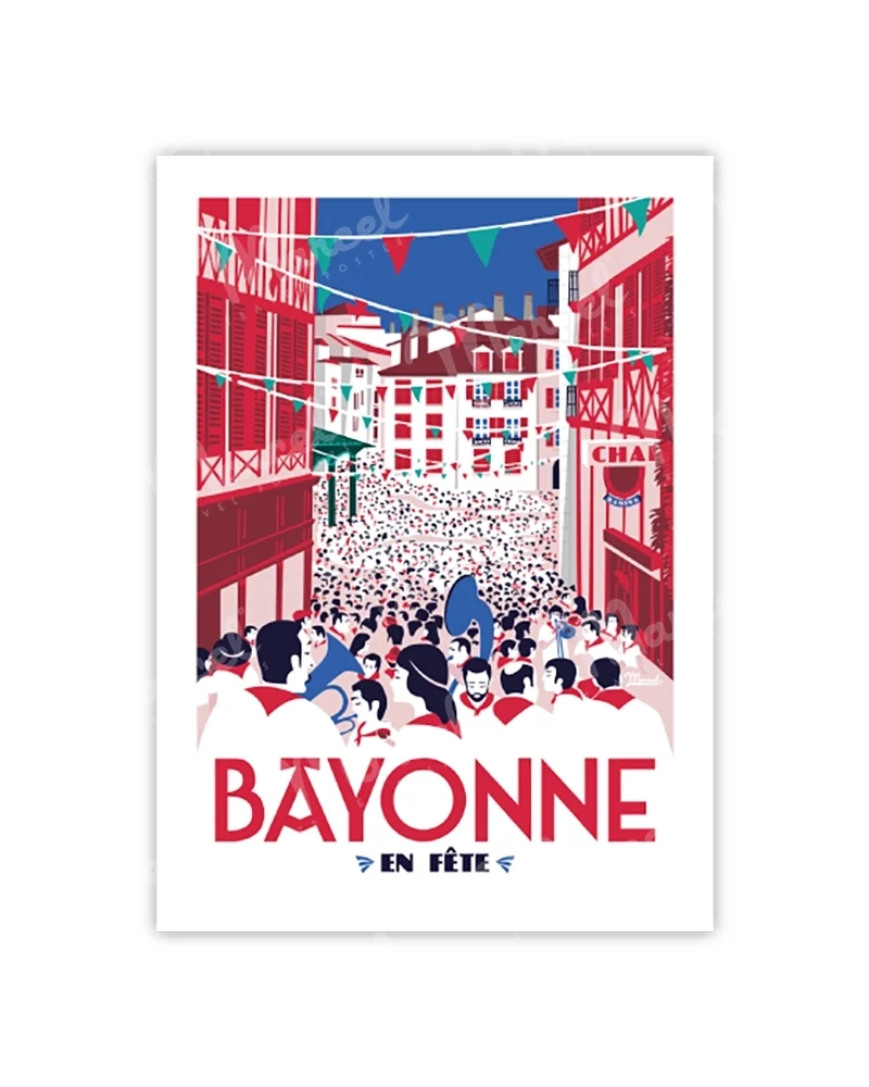 Carte Postale "BAYONNE en Fête"