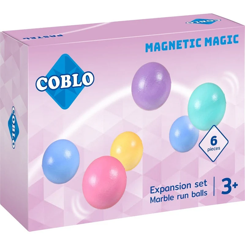 coblo balles pour circuit de billes pastel - 6 pcs