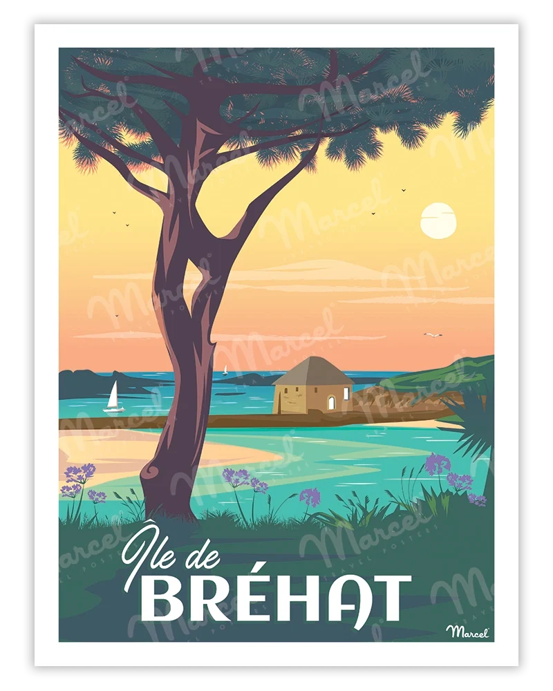 Affiche ÎLE DE BRÉHAT