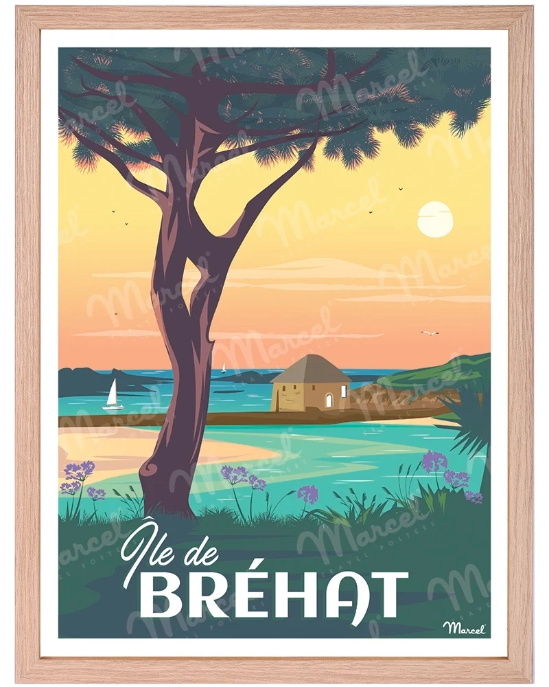 Affiche ÎLE DE BRÉHAT