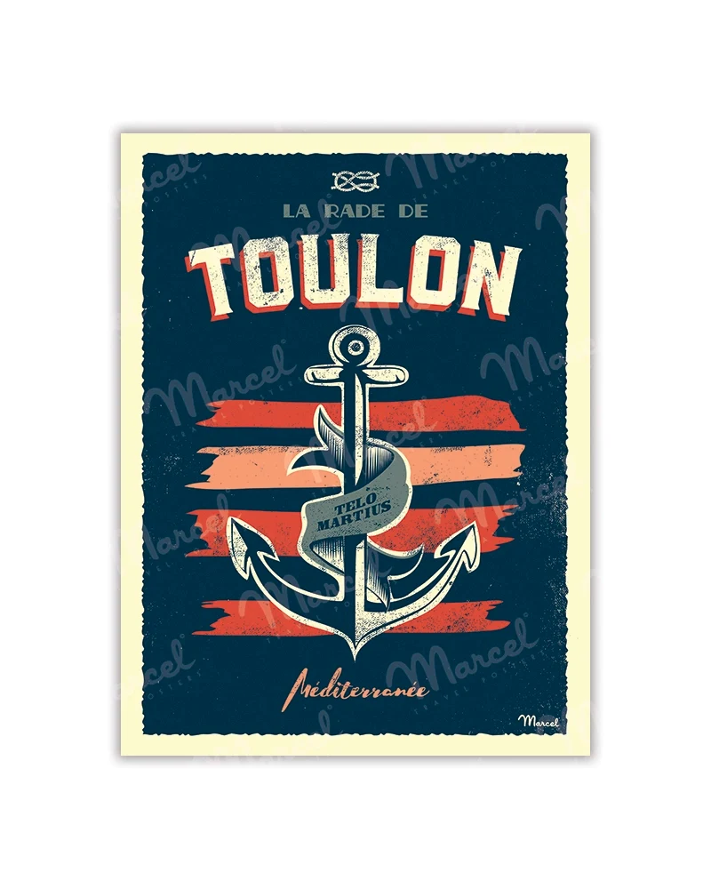 Carte Postale TOULON ''Ancre Marine''