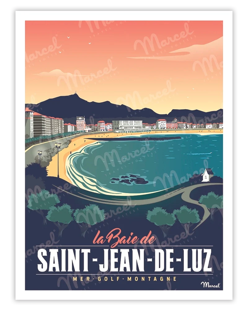 Affiche SAINT-JEAN-DE-LUZ "Sainte Barbe"