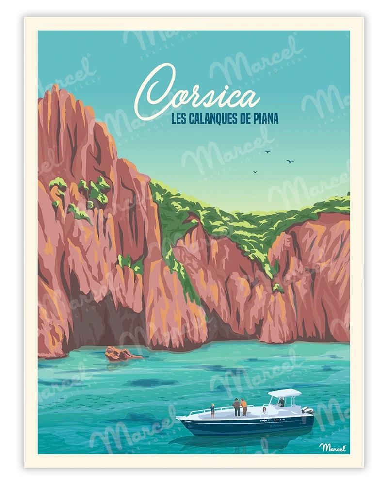 Affiche CORSICA "Calanques de Piana"
