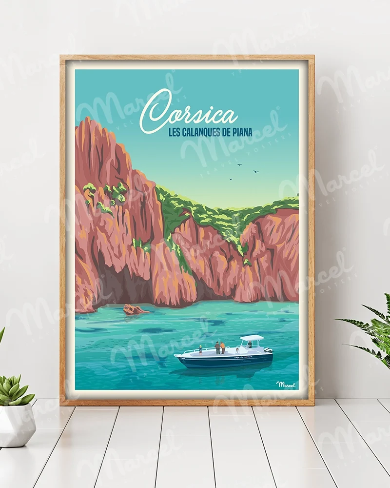 Affiche CORSICA "Calanques de Piana"