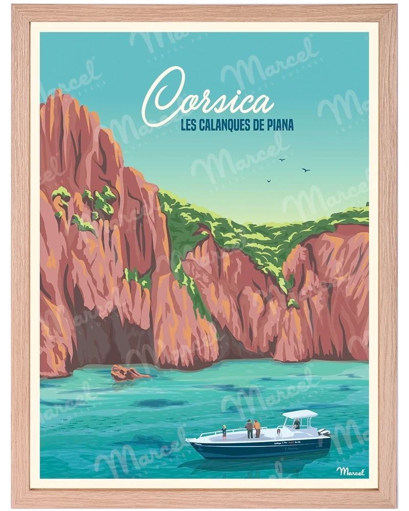 Affiche CORSICA "Calanques de Piana"