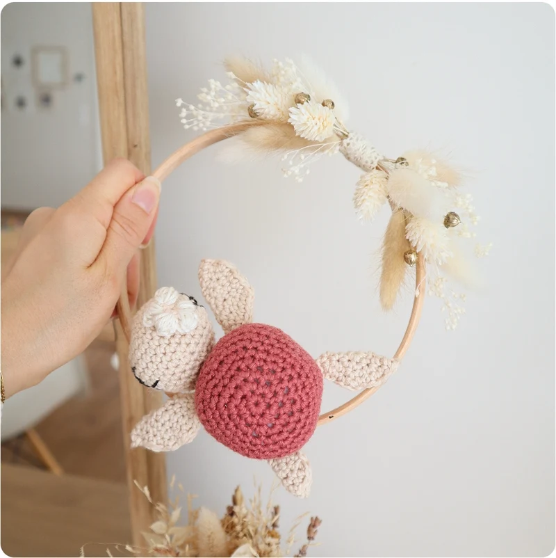 Suspension Tortue fleurs séchées - Taille au choix