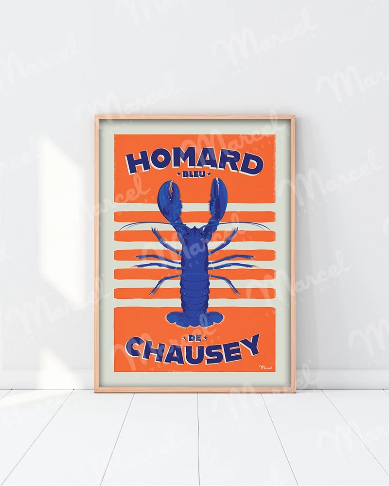 Affiche "Homard Bleu de CHAUSEY"