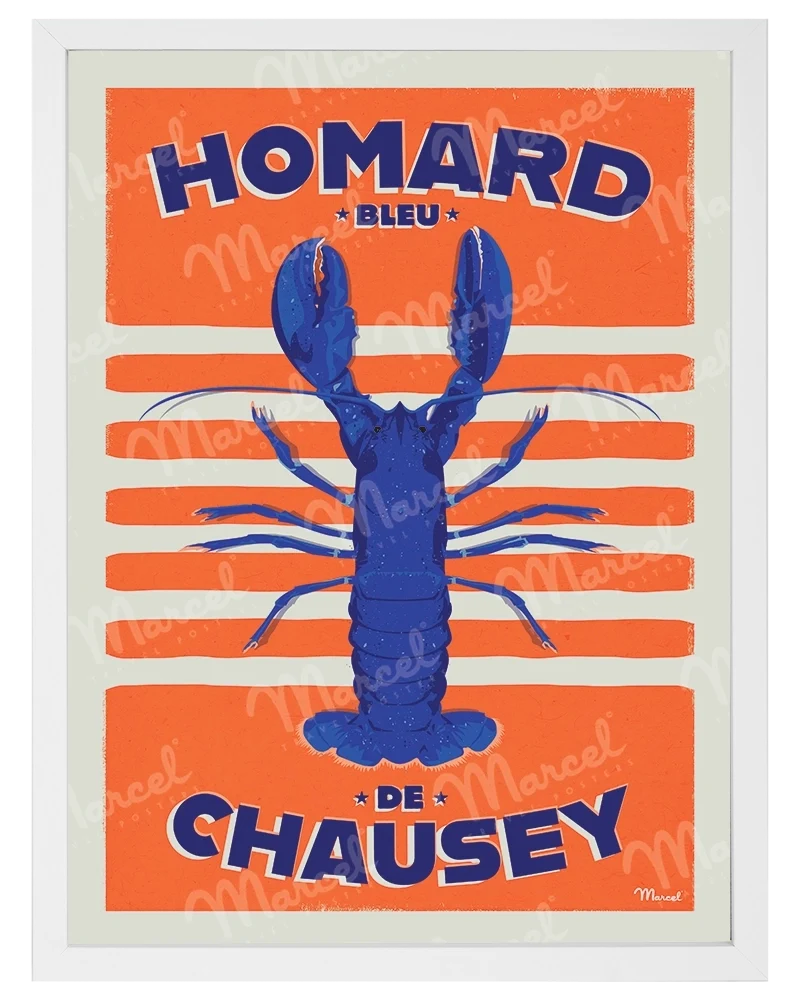 Affiche "Homard Bleu de CHAUSEY"