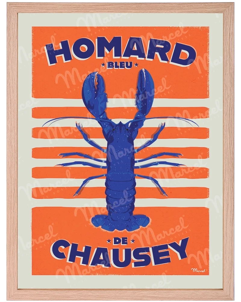 Affiche "Homard Bleu de CHAUSEY"
