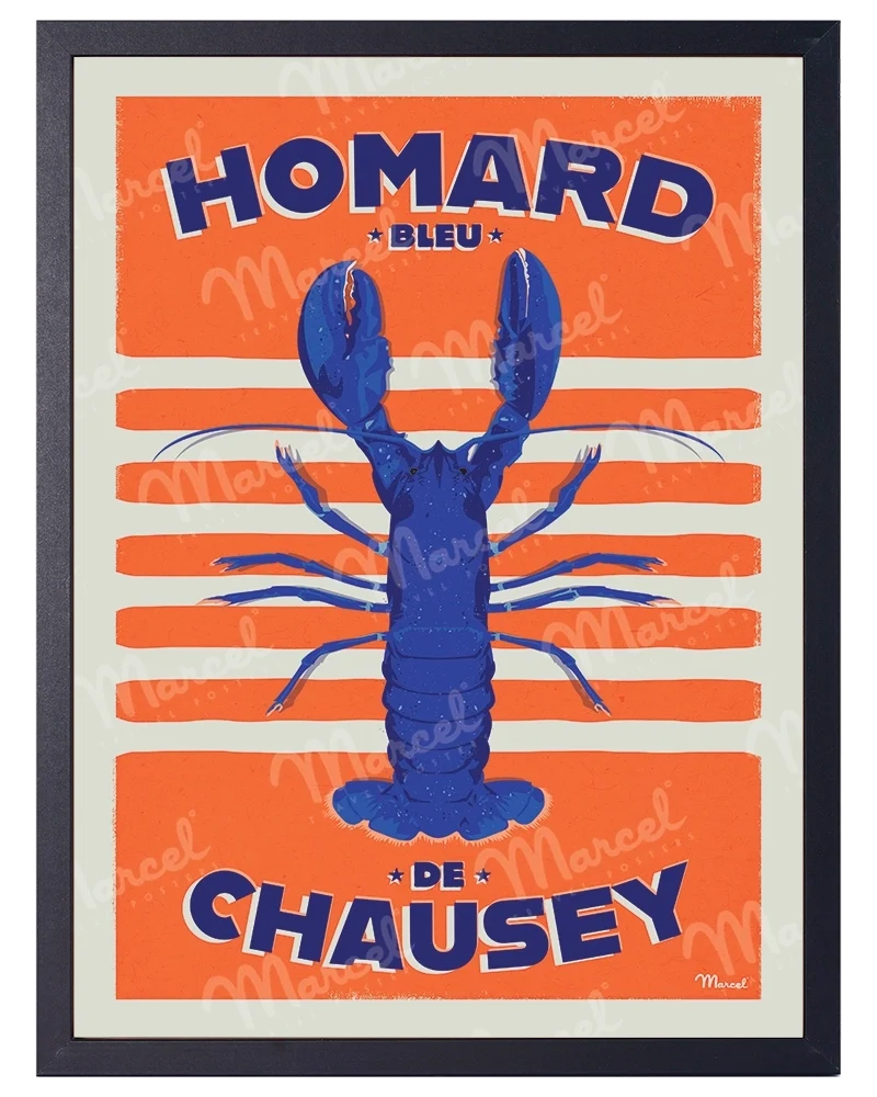 Affiche "Homard Bleu de CHAUSEY"