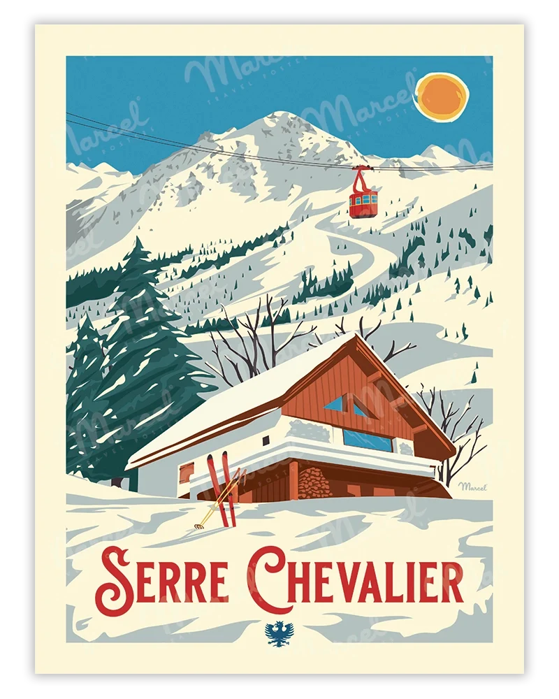Affiche SERRE CHEVALIER "Le Chalet"