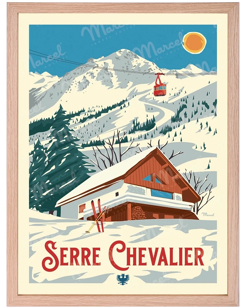 Affiche SERRE CHEVALIER "Le Chalet"
