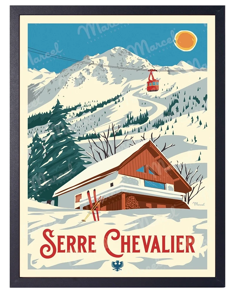 Affiche SERRE CHEVALIER "Le Chalet"