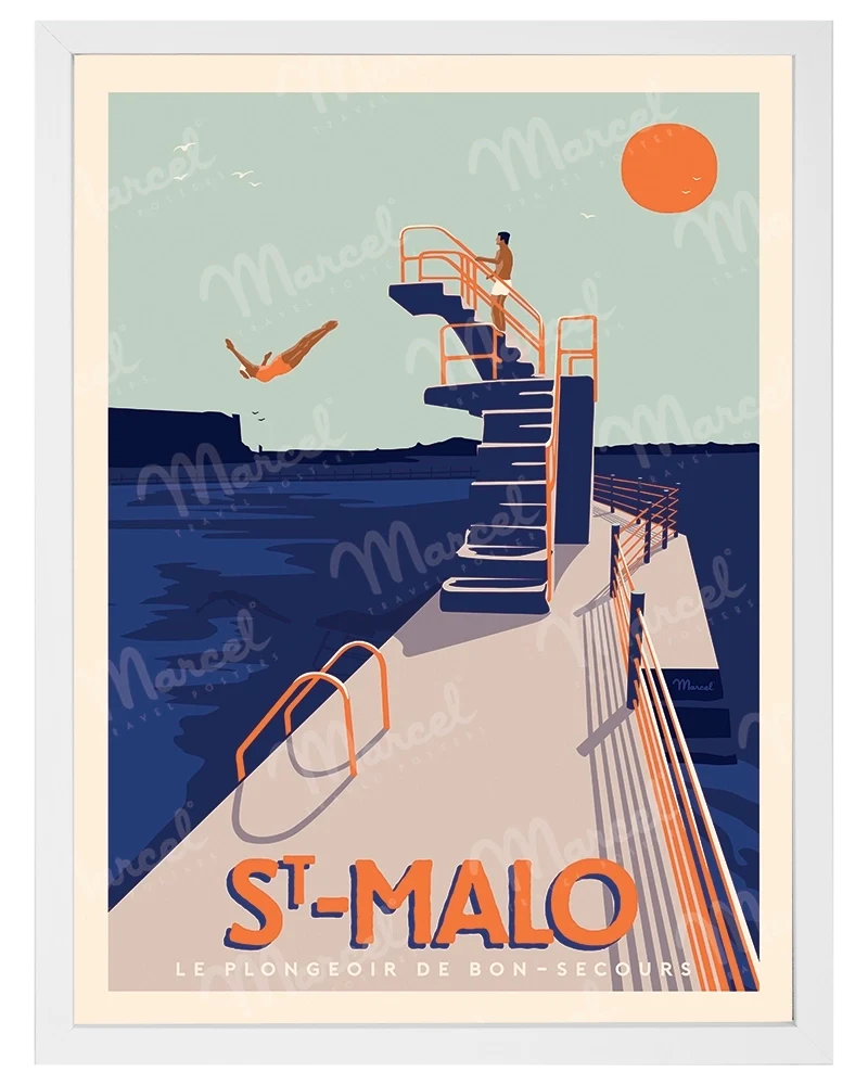 Affiche SAINT-MALO "Le Plongeoir"