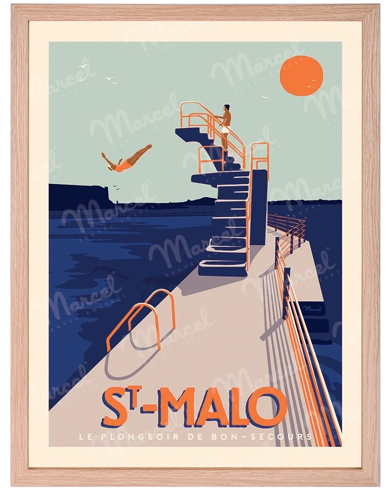 Affiche SAINT-MALO "Le Plongeoir"